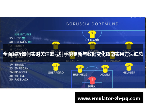 全面解析如何实时关注欧冠射手榜更新与数据变化指南实用方法汇总